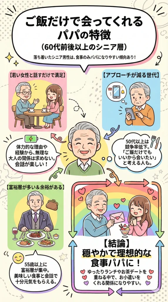 ご飯だけで会ってくれるパパの特徴