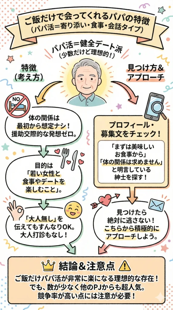 ご飯だけで会ってくれるパパの特徴